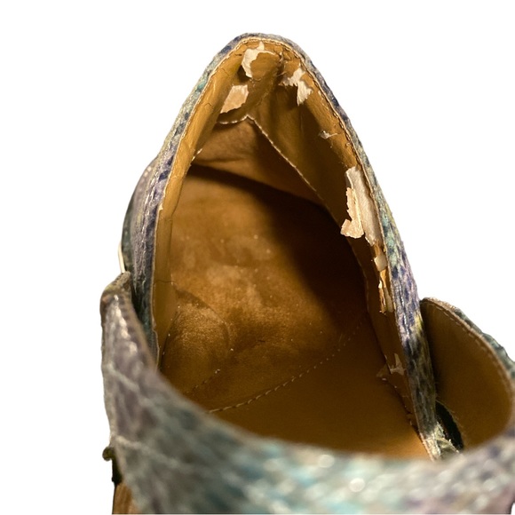 Women’s Nurse Mates 💙 Gala Clog Aqua Snake Print Slip Resistant Size 7M - Picture 7 of 12